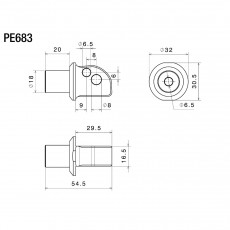 Rizoma peg mounting kit (Ø 18 mm)