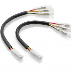 Turn signal and rearview mirror cable kit with integrated indicator