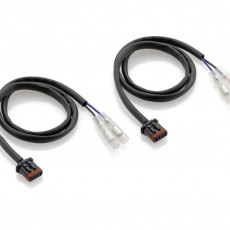 Turn signal and rearview mirror cable kit with integrated indicator