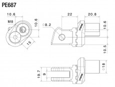 Rizoma peg Eccentric mounting kit (Ø 18 mm)