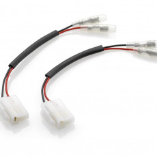 Turn signal and rearview mirror cable kit with integrated indicator