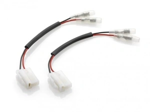 Turn signal and rearview mirror cable kit with integrated indicator