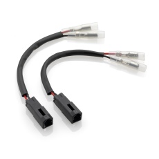 Turn signal and rearview mirror cable kit with integrated indicator