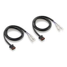 Turn signal and rearview mirror cable kit with integrated indicator