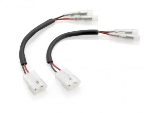 Turn signal and rearview mirror cable kit with integrated indicator