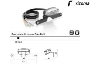 Rear light with license plate light