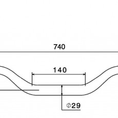 Variable section handlebar (Ø 22-29 mm/H 30 mm)