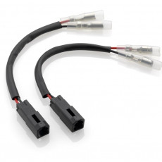 Turn signal and rearview mirror cable kit with integrated indicator