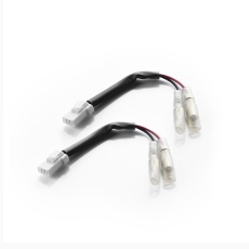 Turn signal and rearview mirror cable kit with integrated indicator