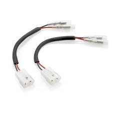 Turn signal and rearview mirror cable kit with integrated indicator