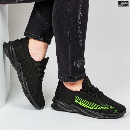 Pantofi Sport "ALD Fashion HQ-147-258 Black S. Green''