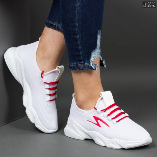 Pantofi Sport ''ALD Fashion HQ-2 White Red''