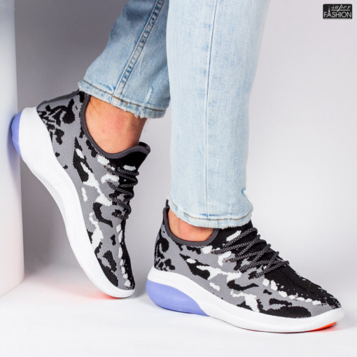 Pantofi Sport ''Se7.en CS9018 Black Grey"