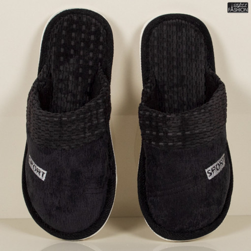 Papuci de Casa "Little D. D237 Black"