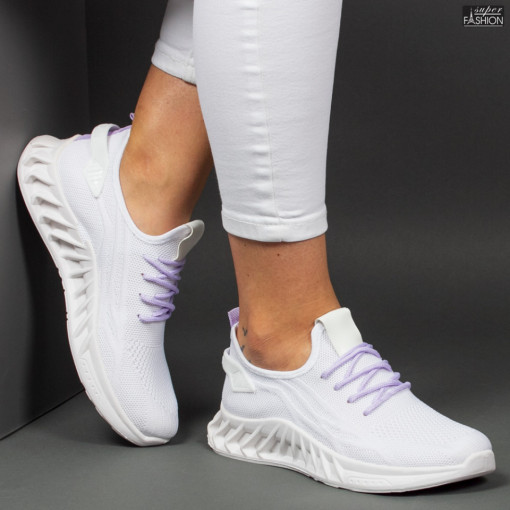 Pantofi Sport ''ALD Fashion HQ-10-63 White Purple"
