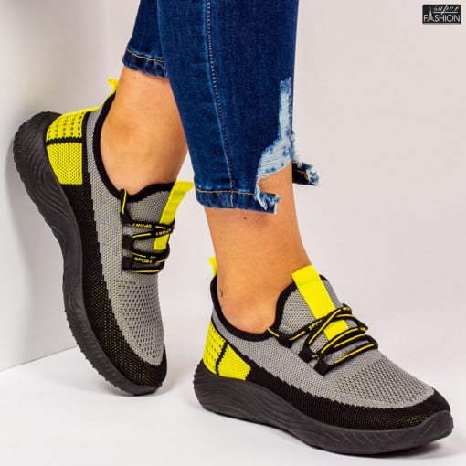Pantofi Sport ''ALD Fashion HQ8-28 Black Yellow''