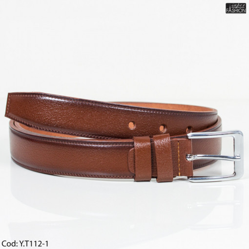 Curea din piele "AlpinPolo Fashion Belts L-15 Brown"