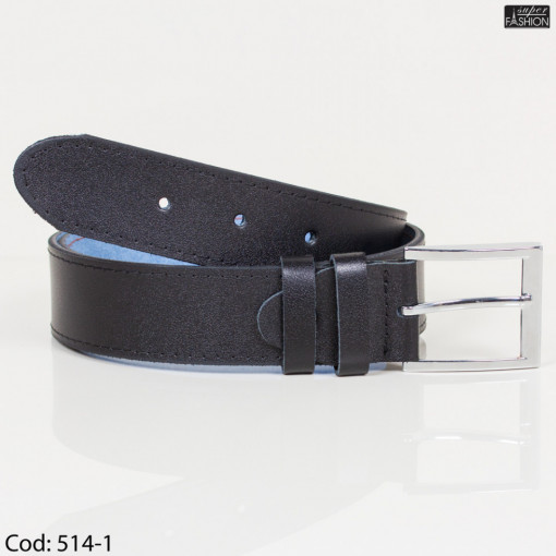 Curea din piele ''Cleja Fashion Belts 514 Black''