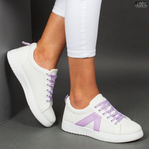 Pantofi Sport ''ALD Fashion MU-25-208 White Purple"