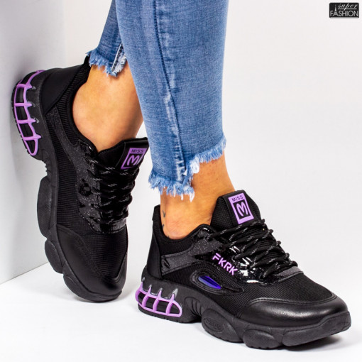Pantofi Sport ''NCD Fashion CL2189 Black Purple''