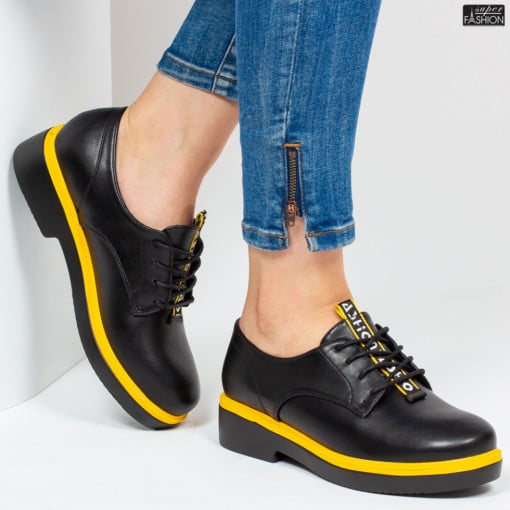 Pantofi ''ABC 3675-B3 Black Yellow''