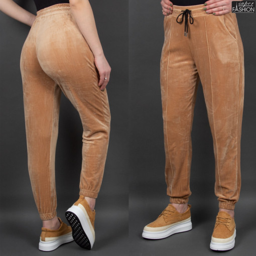 Pantaloni Sport/Casual Dama "MISS ROKSI JEANS H011 Camel"
