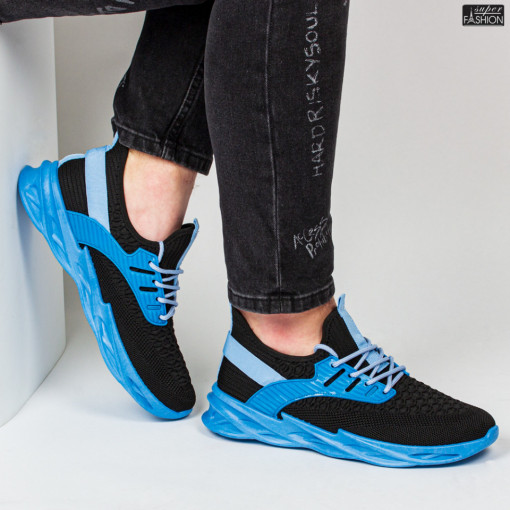 Pantofi Sport "ALD Fashion HQ-117-140 Black W. Blue''