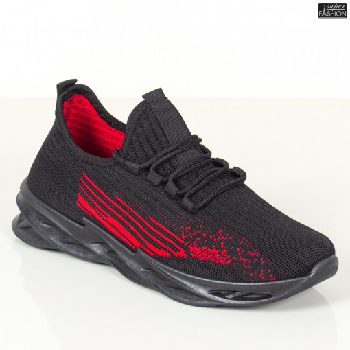 Pantofi Sport "ALD Fashion HQ-147-256 Black Red''