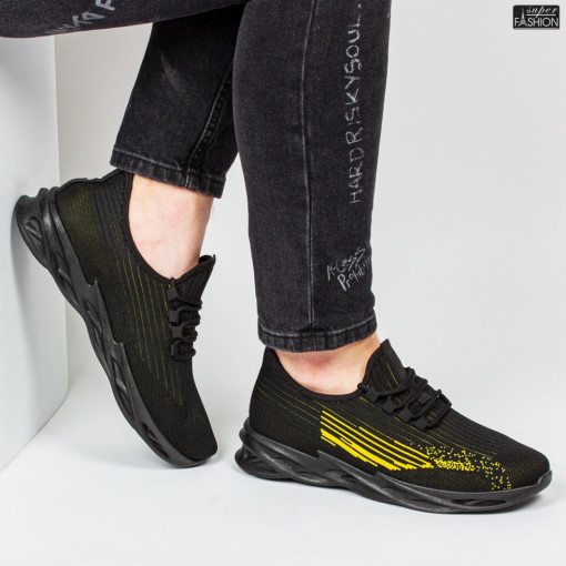 Pantofi Sport "ALD Fashion HQ-147-257 Black Yellow''