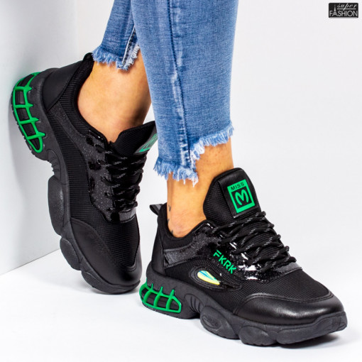 Pantofi Sport ''NCD Fashion CL2189 Black Green''