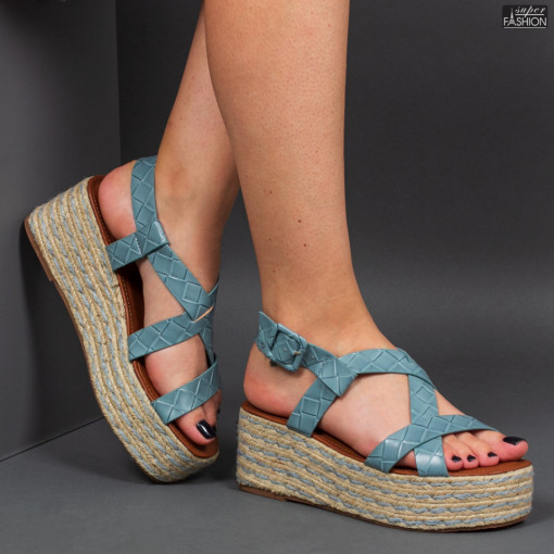 Sandale cu Platforma ''Sergio Todzi Fashion W-4 Blue"