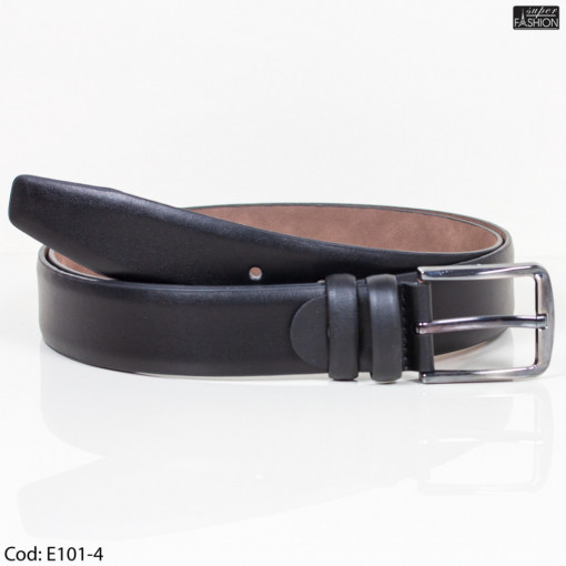 Curea din piele "ZOOM Leather Belts L-20 Black"
