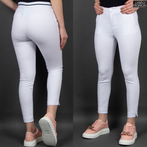 Pantaloni Casual Dama "AMOR JEANS R051-1 White"