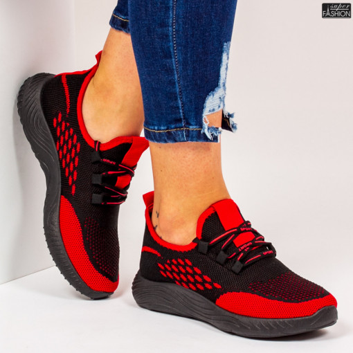 Pantofi Sport ''ALD Fashion HQ10-39 Black Red''