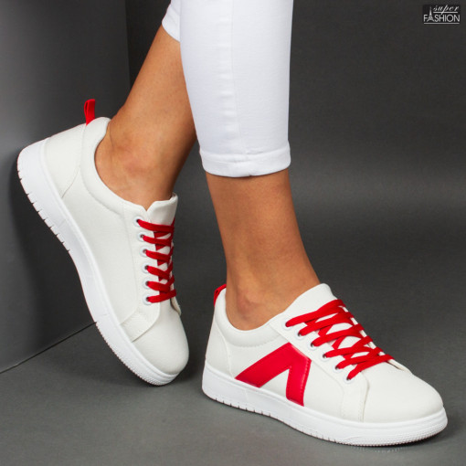 Pantofi Sport ''ALD Fashion MU-25-209 White Red"