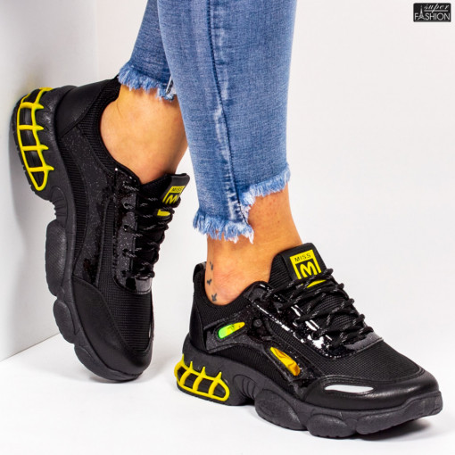 Pantofi Sport ''NCD Fashion CL2188 Black Yellow'