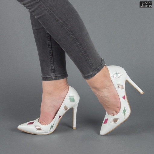 Pantofi ''Mei WT18303 White''