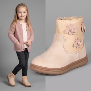 Cizme îmblănite copii ''Apawwa GD466 Beige''