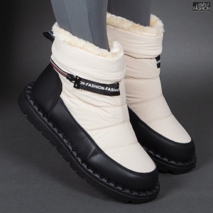 Cizme îmblănite "NCD Fashion B709-5 Beige" - Img 2
