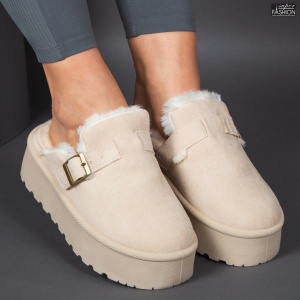 Cizme scurte Dama tip UG "Lavy Fashion SL-A15 Beige" - Img 5
