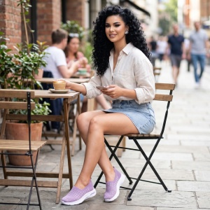 Espadrile ''ALD Fashion HQ1034-194 Purple" - Img 3