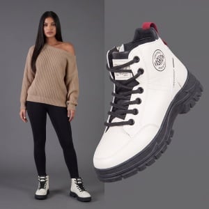 Ghete "ABC Fashion A-32 Beige Black"