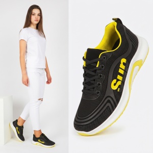 Pantofi Sport "888 Shoes 9588-3 Black Yellow" - Img 2