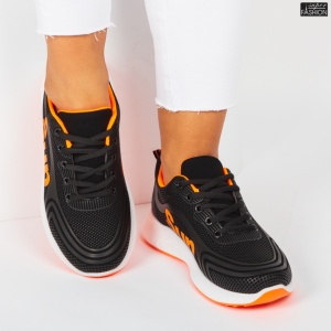Pantofi Sport "888 Shoes 9588-6 Black Orange" - Img 7