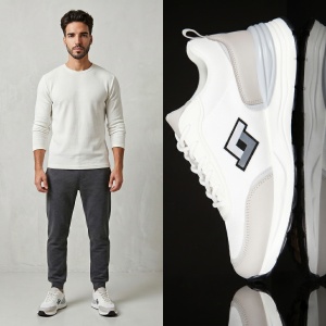 Pantofi Sport ''ABC 861-2 White"
