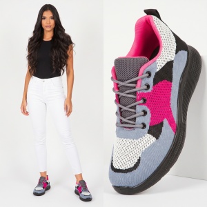 Pantofi Sport ''Fashion Balq 708 Grey Red''
