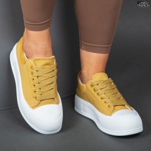 Pantofi Sport "Se7.en S022 Yellow'' - Img 3
