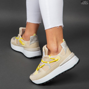 Pantofi Sport "Se7.en X-3005 Beige'' - Img 5