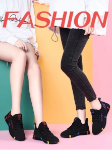 Pantofi sport "SuperFashion HTWM-3 Black Red" - Img 5