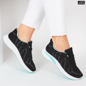 Pantofi Sport ''WE Fashion 352-2 Black Green'' - Img 2